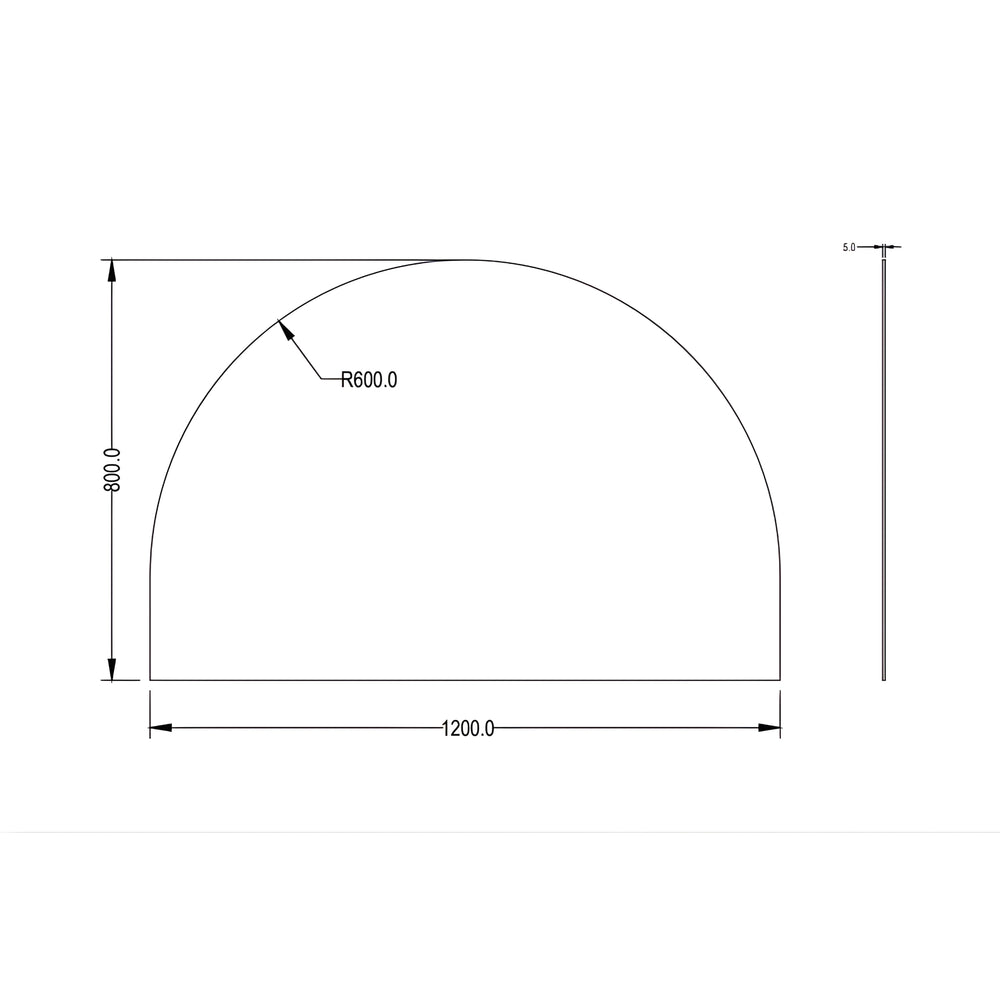 LUKKA ARCO METAL FRAMED MIRROR GUN METAL 1200X800MM