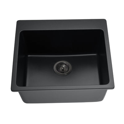 LUKKA LAUFEY GRANITE LAUNDRY SINK MATTE BLACK 550MM