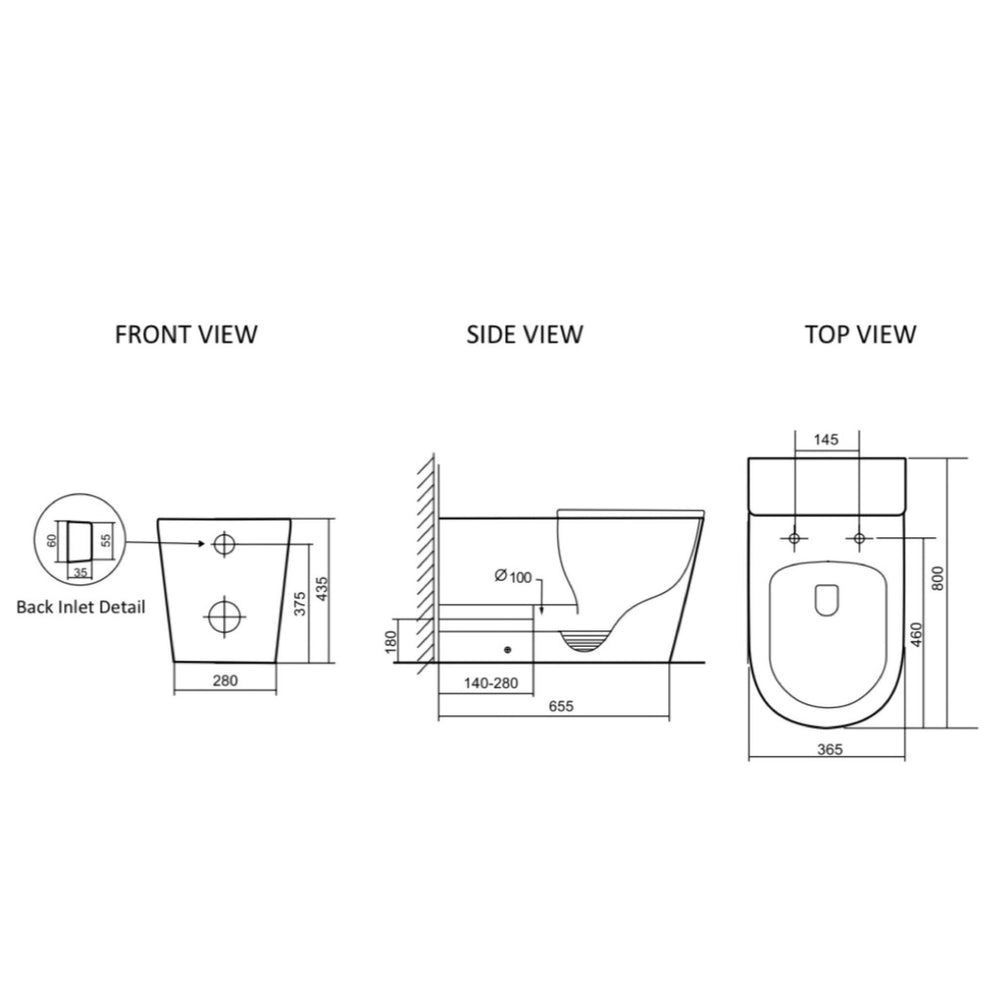LUKKA HADDEN CARE RIMLESS WALL FACED FLOOR PAN GLOSS WHITE