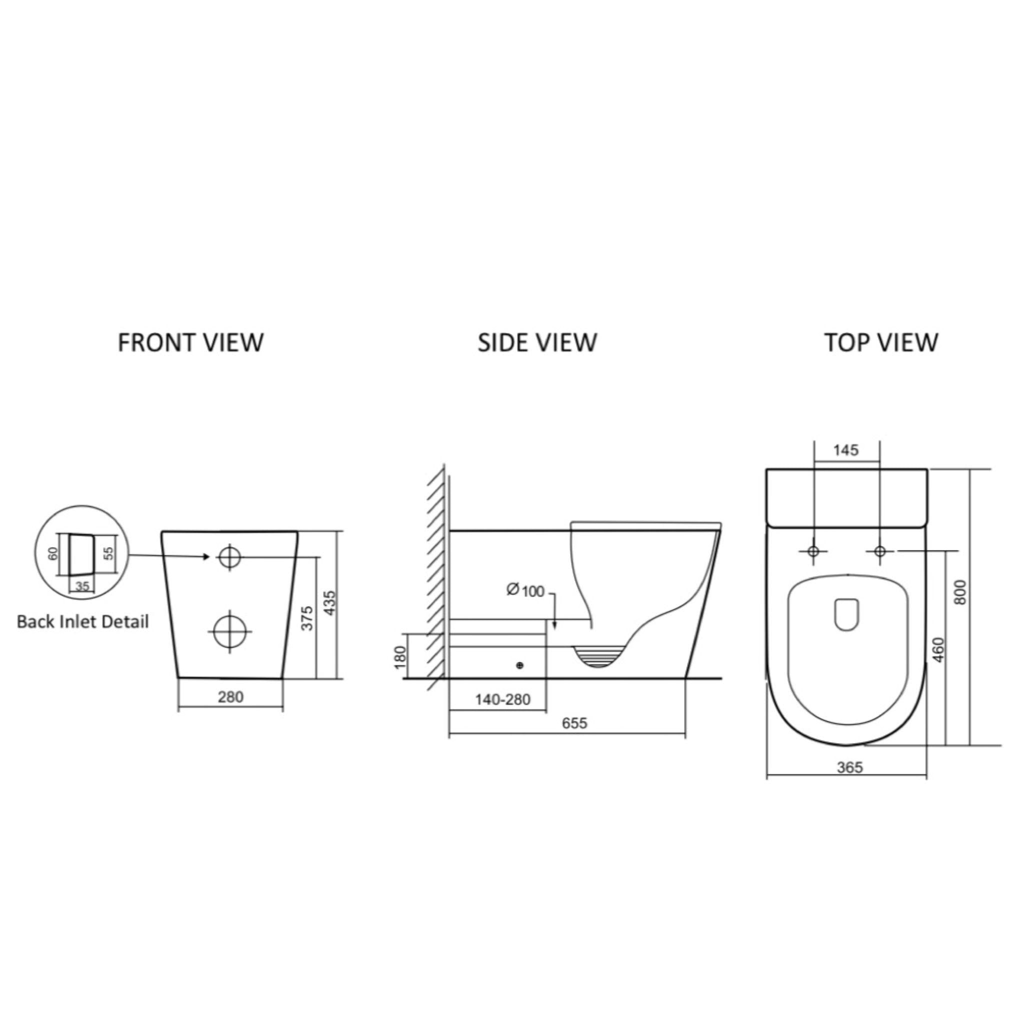 LUKKA HADDEN CARE RIMLESS WALL FACED FLOOR PAN GLOSS WHITE