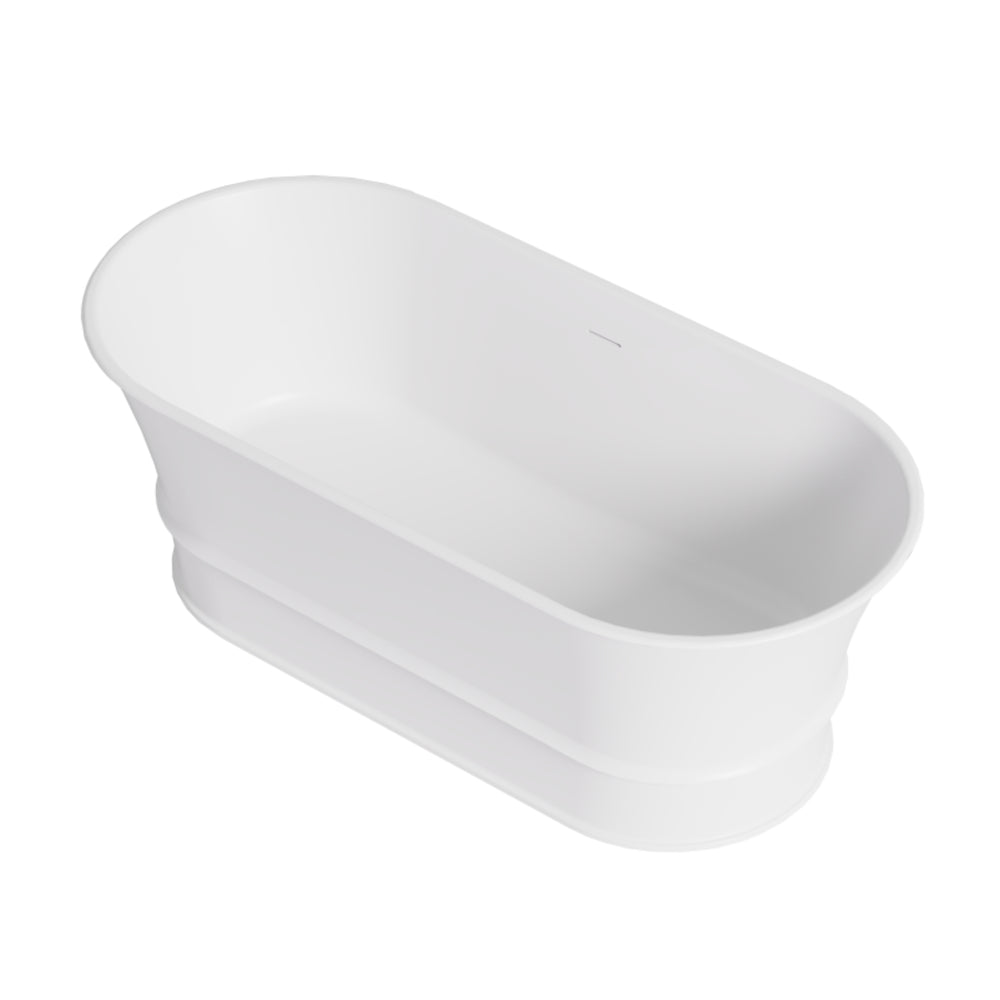 LUKKA HAROLD FREESTANDING BATHTUB OVERFLOW MATTE WHITE (AVAILABLE IN 1500MM AND 1700MM)