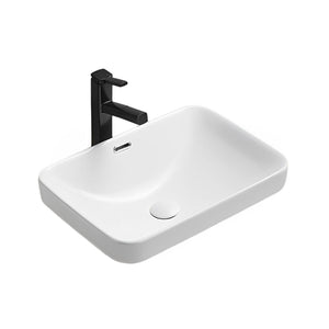 LUKKA KLIFF SEMI INSET BASIN GLOSS WHITE 455MM