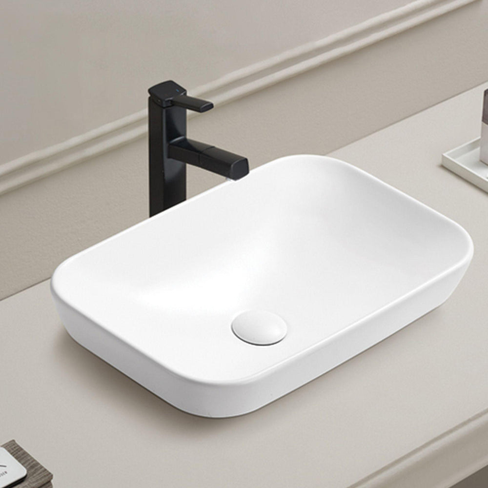 LUKKA KLIFF SEMI INSET BASIN MATTE WHITE 520MM