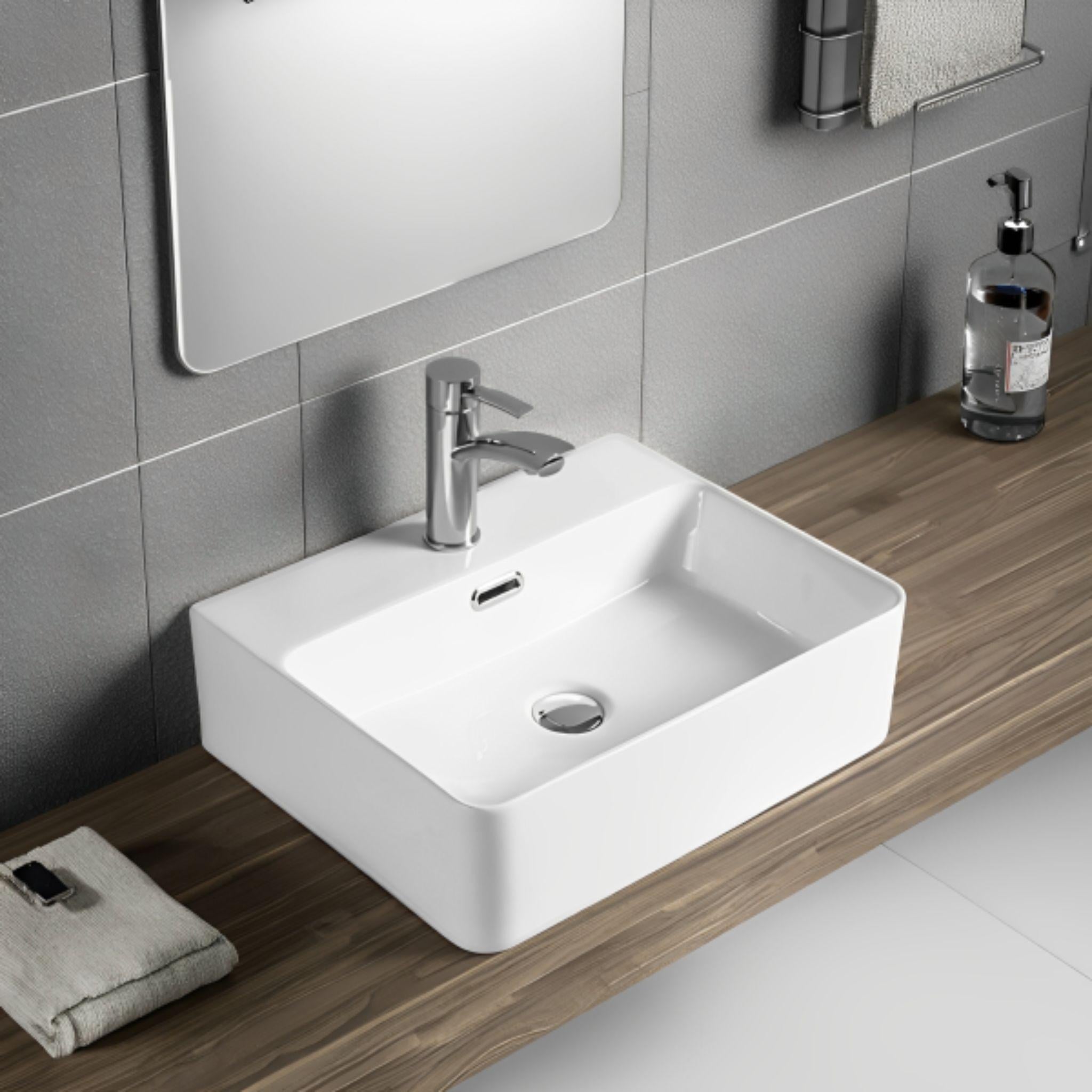 LUKKA KLIFF WALL HUNG / ABOVE COUNTER BASIN GLOSS WHITE 427MM