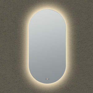 LUKKA ELLIPS OVAL FRAMELESS PENCIL EDGE BACK-LIT LED MIRROR 600X900MM