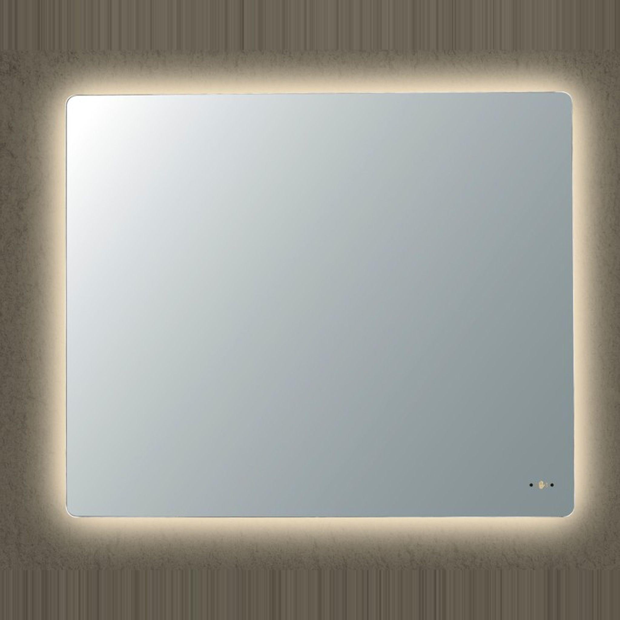 LUKKA RECTTA RECTANGULAR FRAMELESS PENCIL EDGE BACK-LIT LED MIRROR 750X600MM