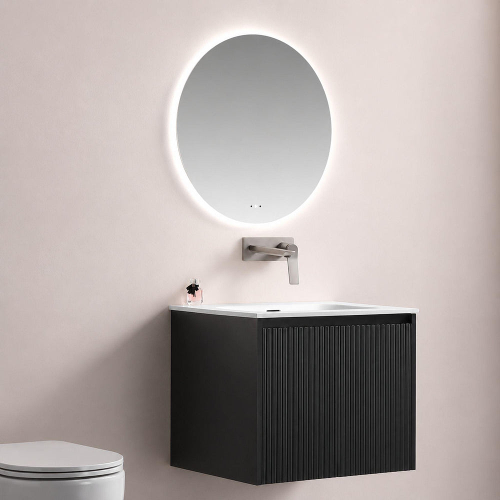 LUKKA ORBIS ROUND FRAMELESS PENCIL EDGE BACK-LIT LED MIRROR 800X800MM