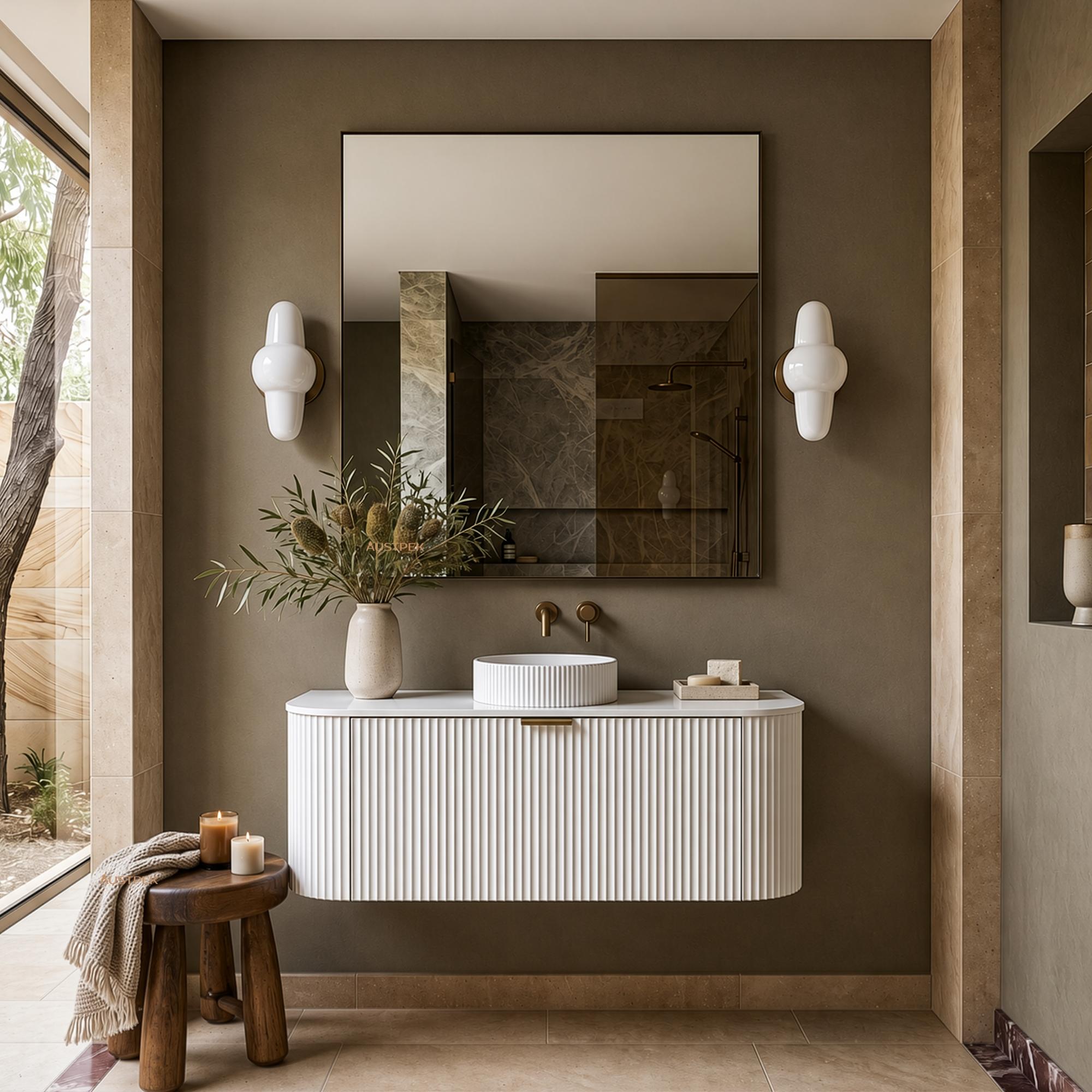 LUKKA AGENA MODERN MATTE WHITE 1200MM SINGLE BOWL WALL HUNG VANITY