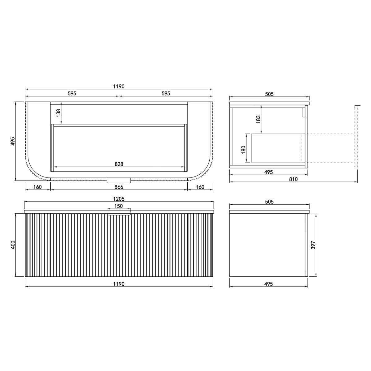 LUKKA AGENA MODERN MATTE WHITE 1200MM SINGLE BOWL WALL HUNG VANITY