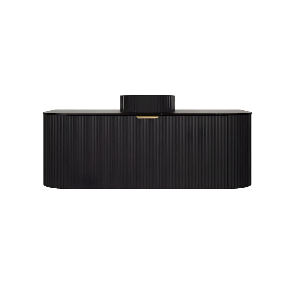 LUKKA AGENA MODERN MATTE BLACK 1200MM SINGLE BOWL WALL HUNG VANITY