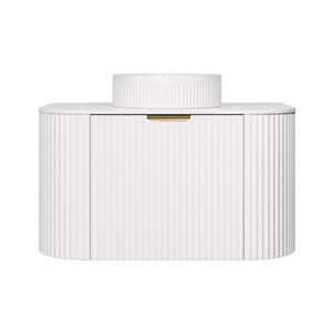 LUKKA AGENA MODERN MATTE WHITE 750MM SINGLE BOWL WALL HUNG VANITY