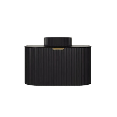LUKKA AGENA MODERN MATTE BLACK 750MM SINGLE BOWL WALL HUNG VANITY