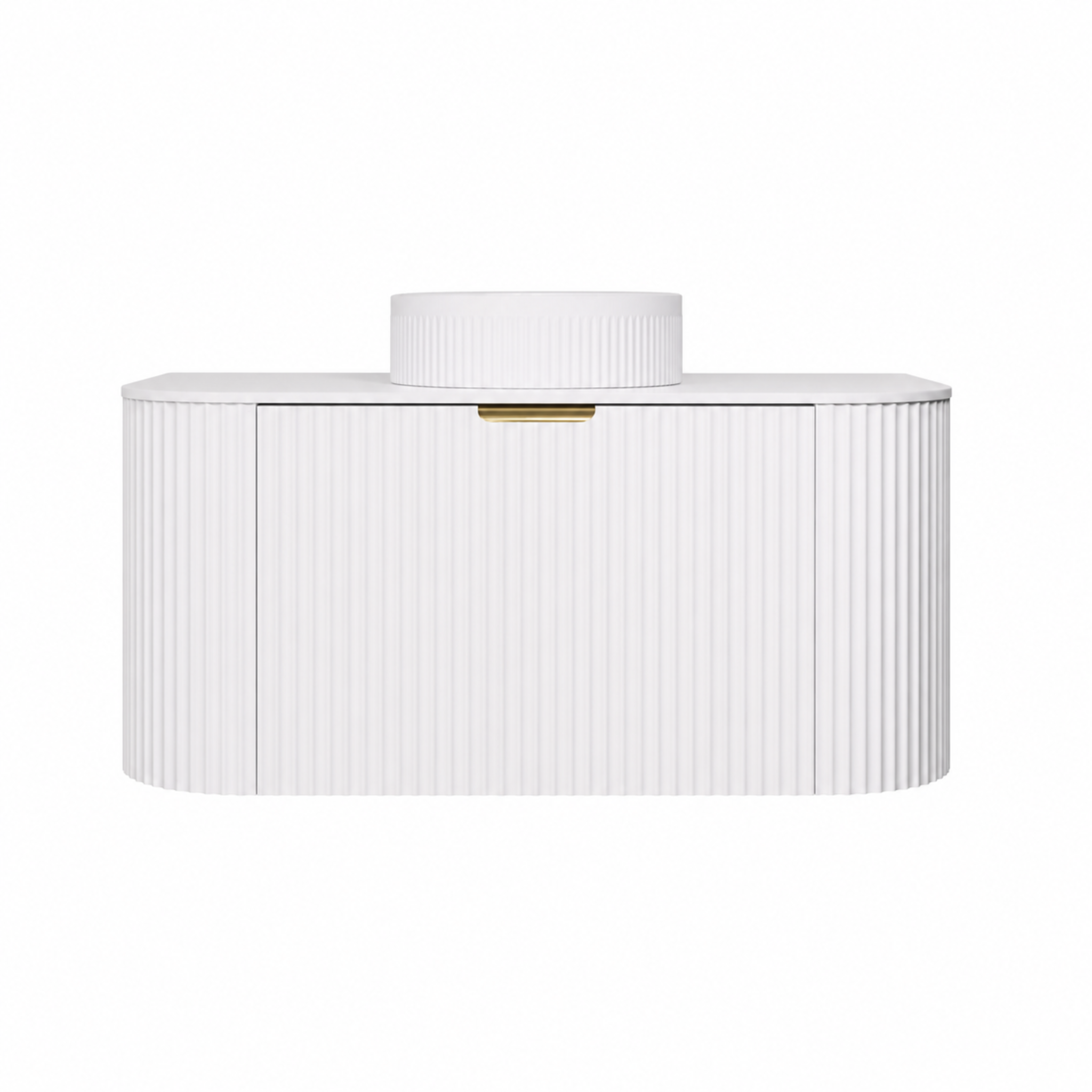 LUKKA AGENA MODERN MATTE WHITE 900MM SINGLE BOWL WALL HUNG VANITY