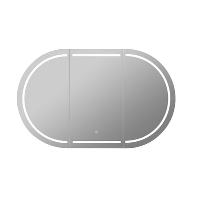 LUKKA ALLISON MATTE WHITE LED MIRROR SHAVING CABINET 1200MM