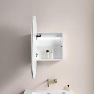 LUKKA ALLISON MATTE WHITE MIRROR SHAVING CABINET 450MM