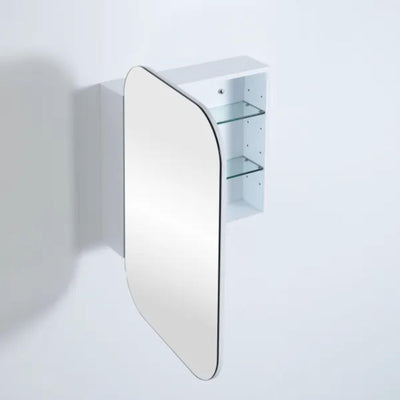 LUKKA ALLISON MATTE WHITE MIRROR SHAVING CABINET 400MM