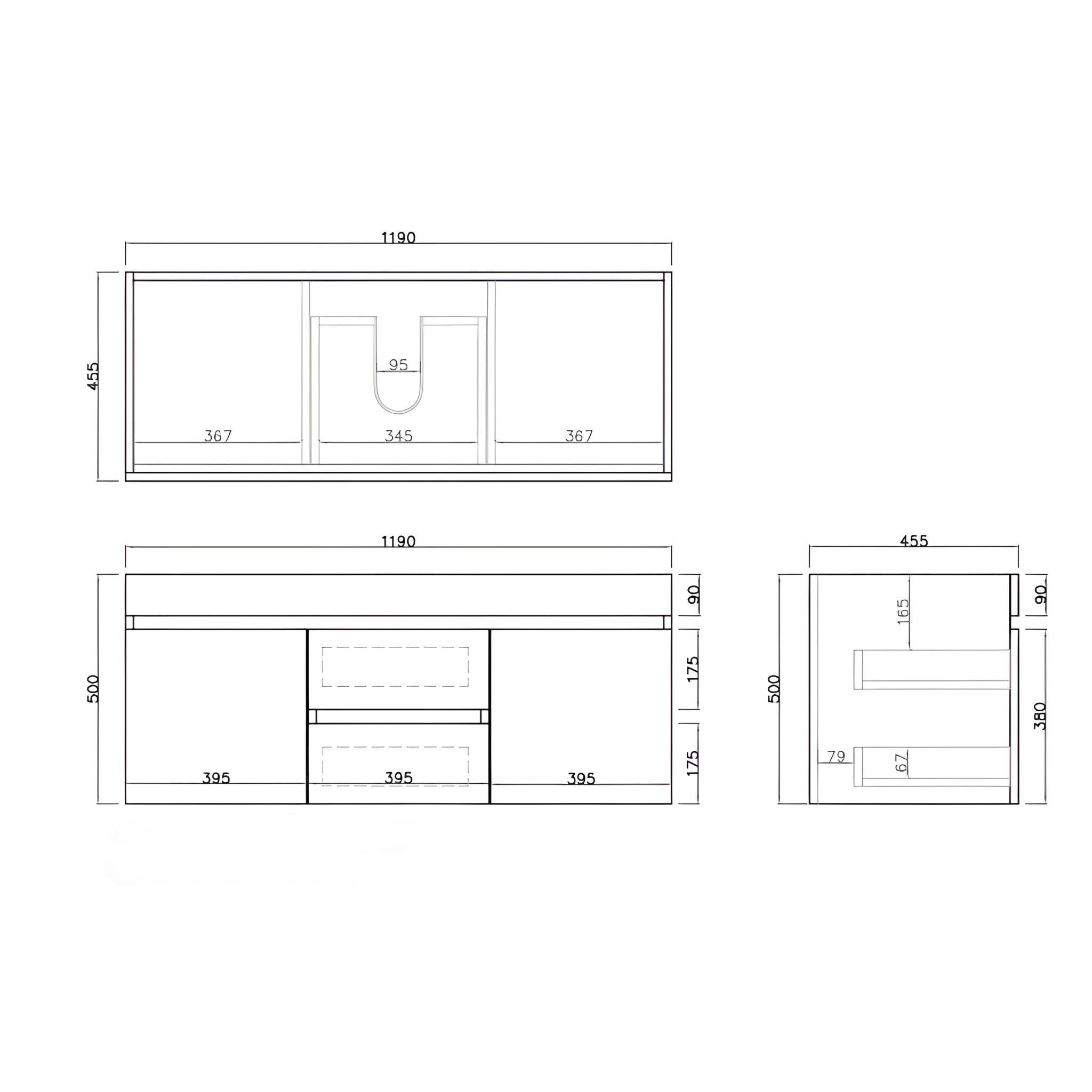 LUKKA CAMDEN MODERN COASTAL OAK 1200MM SINGLE BOWL WALL HUNG VANITY