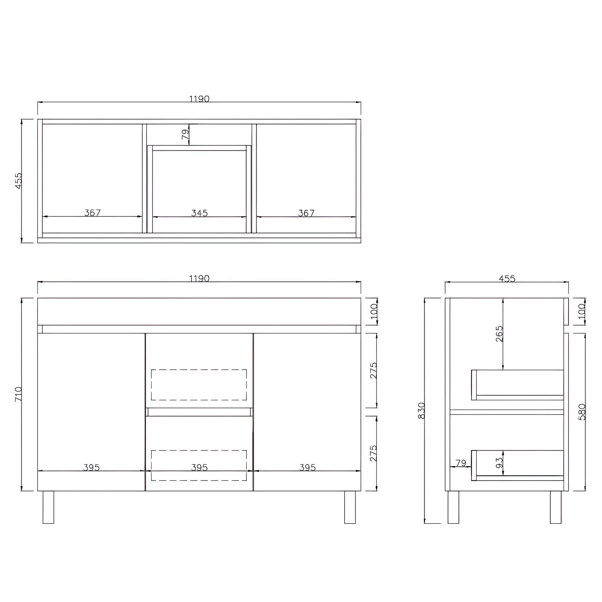 LUKKA CAMDEN MODERN COASTAL OAK 1200MM DOUBLE BOWL FLOOR STANDING VANITY