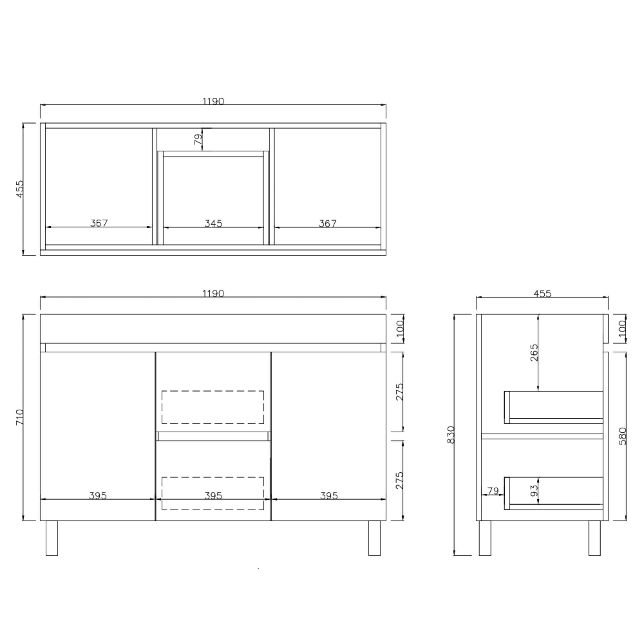 LUKKA CAMDEN MODERN PRIME OAK 1200MM DOUBLE BOWL FLOOR STANDING VANITY