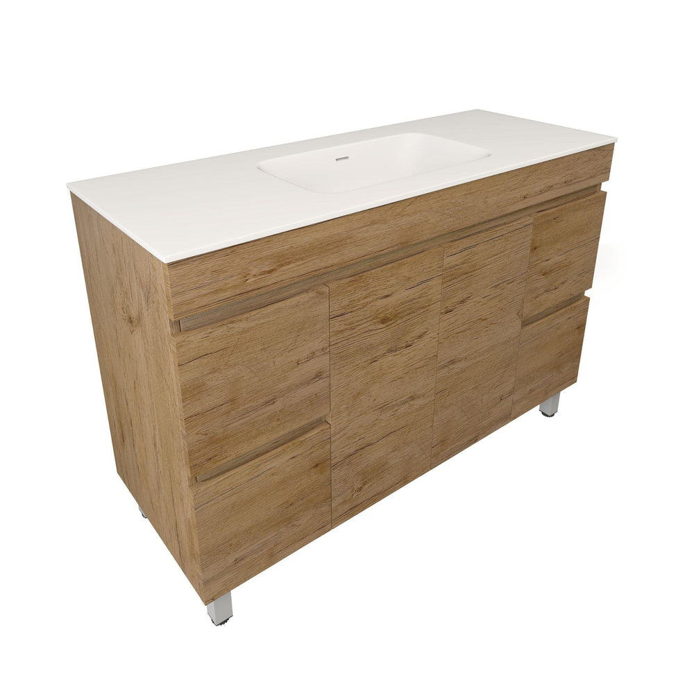 LUKKA CAMDEN MODERN PRIME OAK 1200MM SINGLE BOWL FLOOR STANDING VANITY