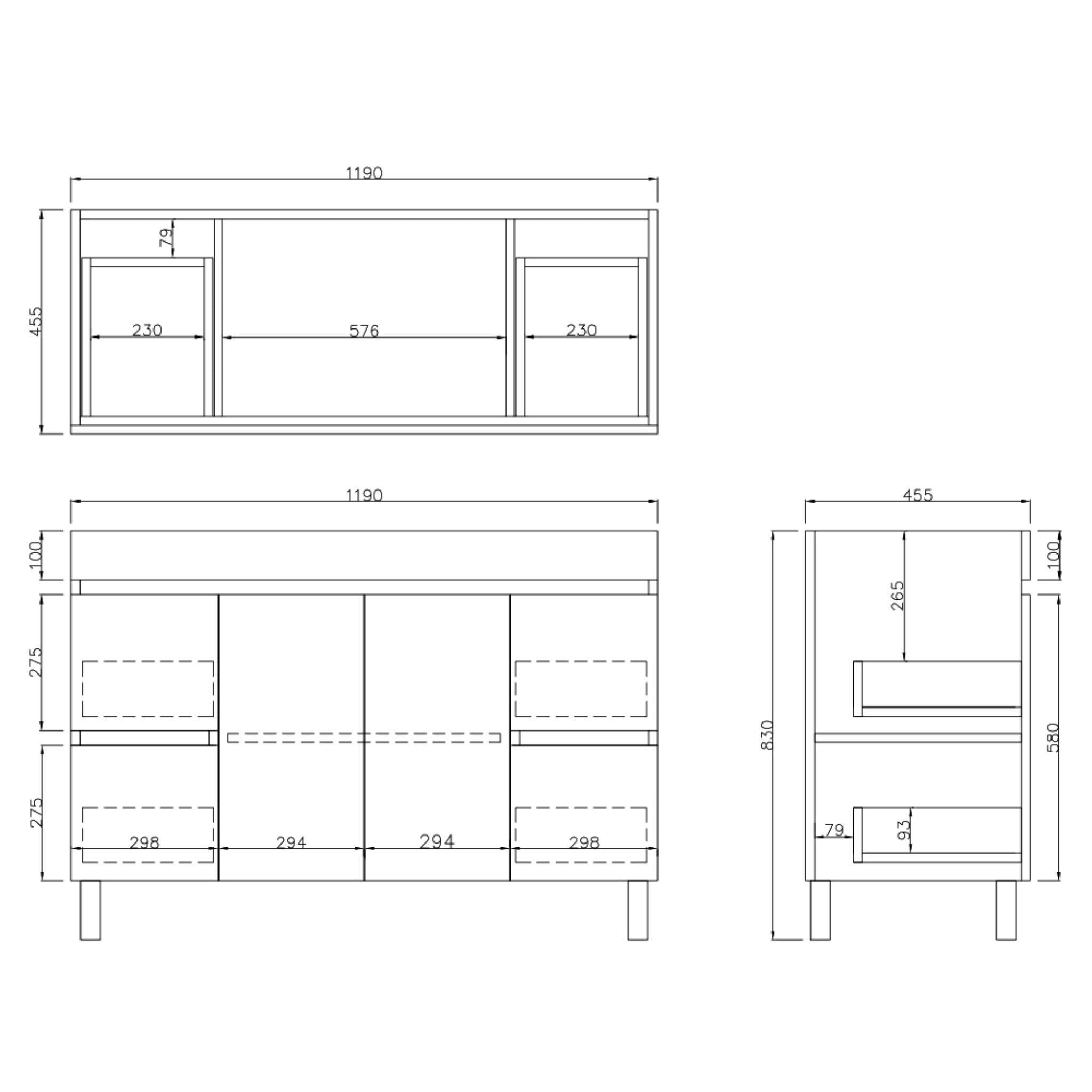 LUKKA CAMDEN MODERN PRIME OAK 1200MM SINGLE BOWL FLOOR STANDING VANITY