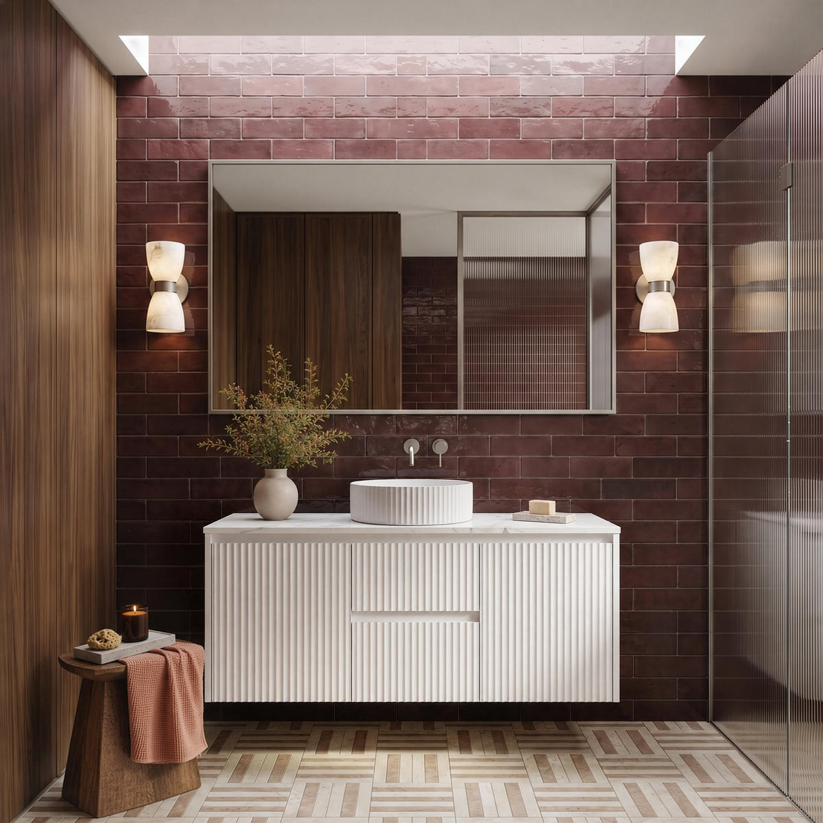 LUKKA CRETE MODERN MATTE WHITE 1200MM SINGLE BOWL WALL HUNG VANITY (AVAILABLE IN MIDDLE, LEFT AND RIGHT HAND DRAWER)