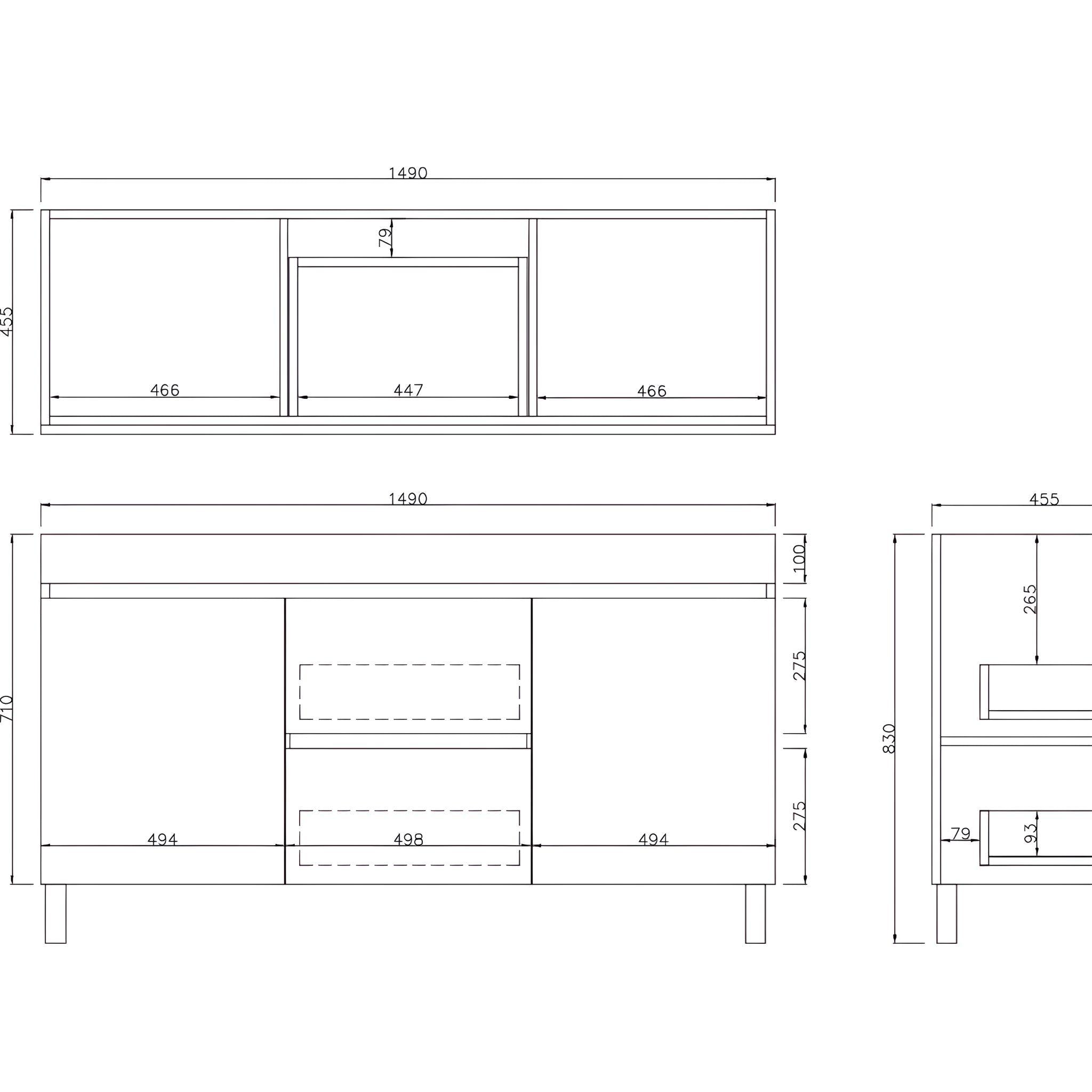 LUKKA CAMDEN MODERN PRIME OAK 1500MM DOUBLE BOWL FLOOR STANDING VANITY
