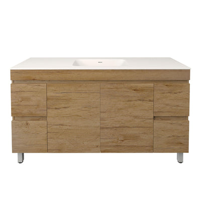 LUKKA CAMDEN MODERN PRIME OAK 1500MM SINGLE BOWL FLOOR STANDING VANITY