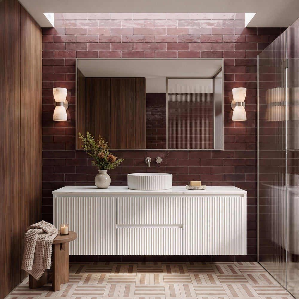 LUKKA CRETE MODERN MATTE WHITE 1500MM SINGLE BOWL WALL HUNG VANITY (AVAILABLE IN MIDDLE, LEFT AND RIGHT HAND DRAWER)
