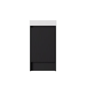 LUKKA CRETE MINI MATTE BLACK 450MM SPACE SAVING SINGLE BOWL FLOOR STANDING VANITY WITH KICKBOARD