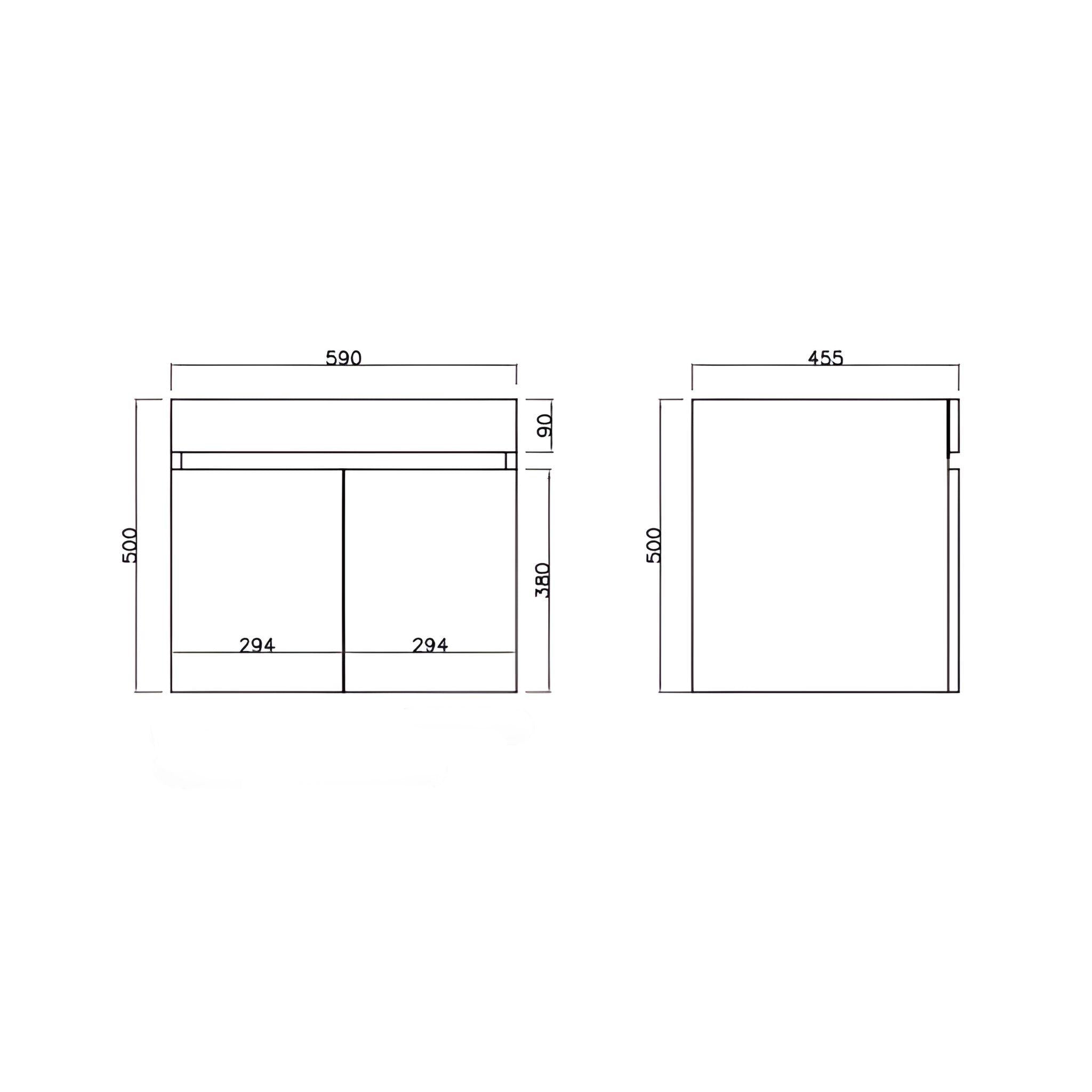 LUKKA CAMDEN MODERN PRIME OAK 600MM SINGLE BOWL WALL HUNG VANITY