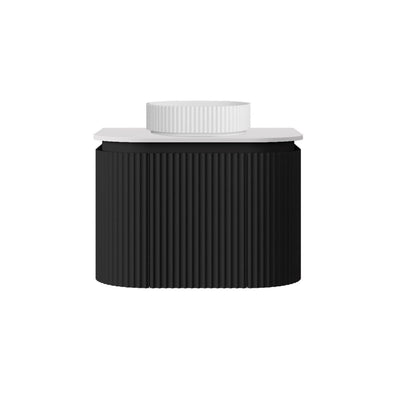 LUKKA ESTELLA MATTE BLACK 600MM CURVE SINGLE BOWL WALL HUNG VANITY