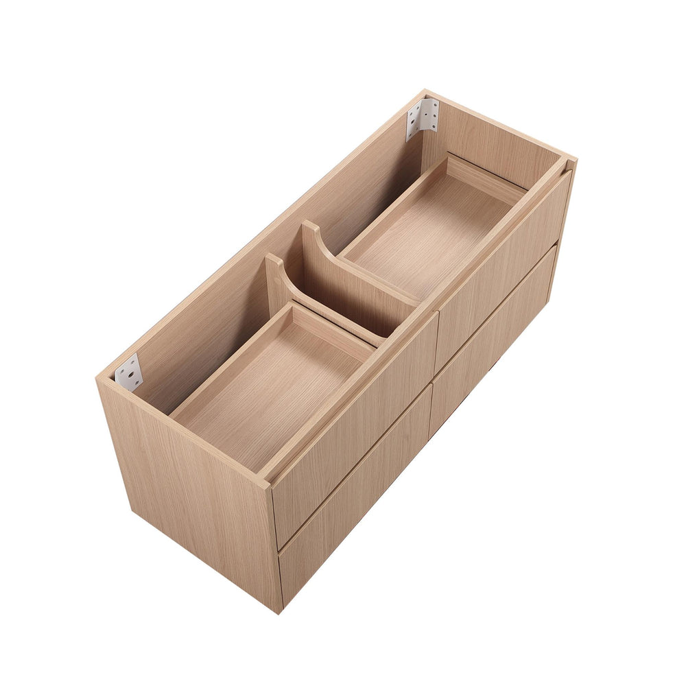 LUKKA GLADSTONE MODERN SANDY OAK 1200MM SINGLE BOWL WALL HUNG VANITY
