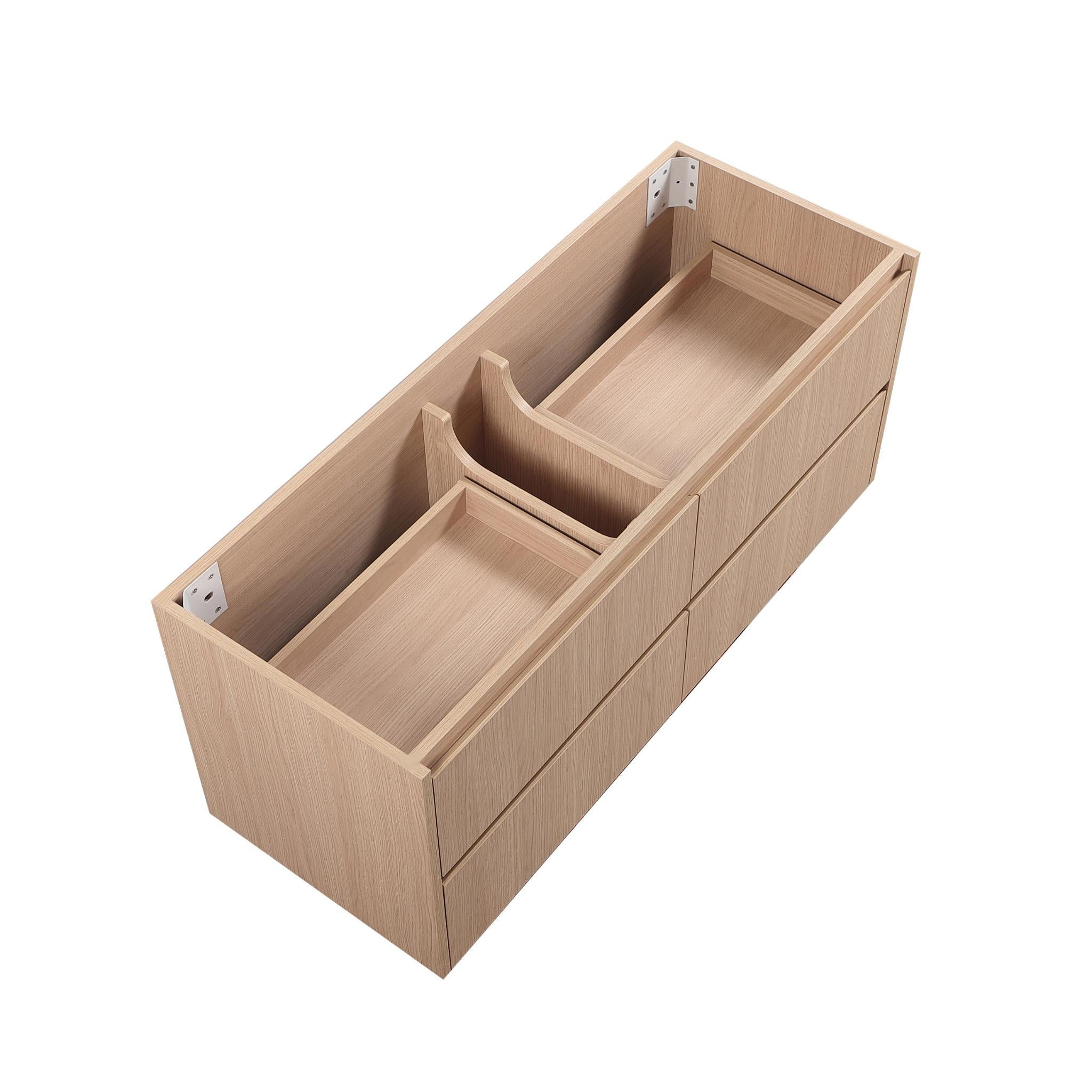 LUKKA GLADSTONE MODERN SANDY OAK 1200MM SINGLE BOWL WALL HUNG VANITY