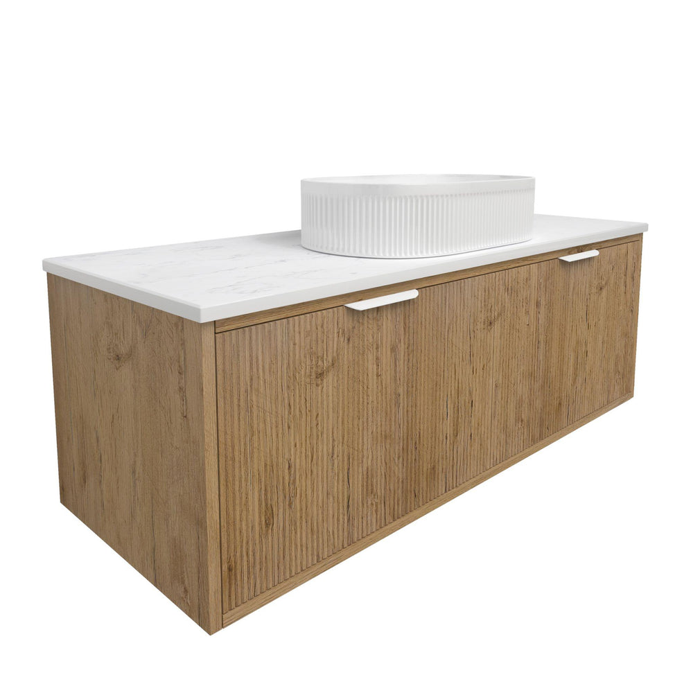 LUKKA KLIFF PRIME OAK 1200MM SINGLE BOWL WALL HUNG VANITY