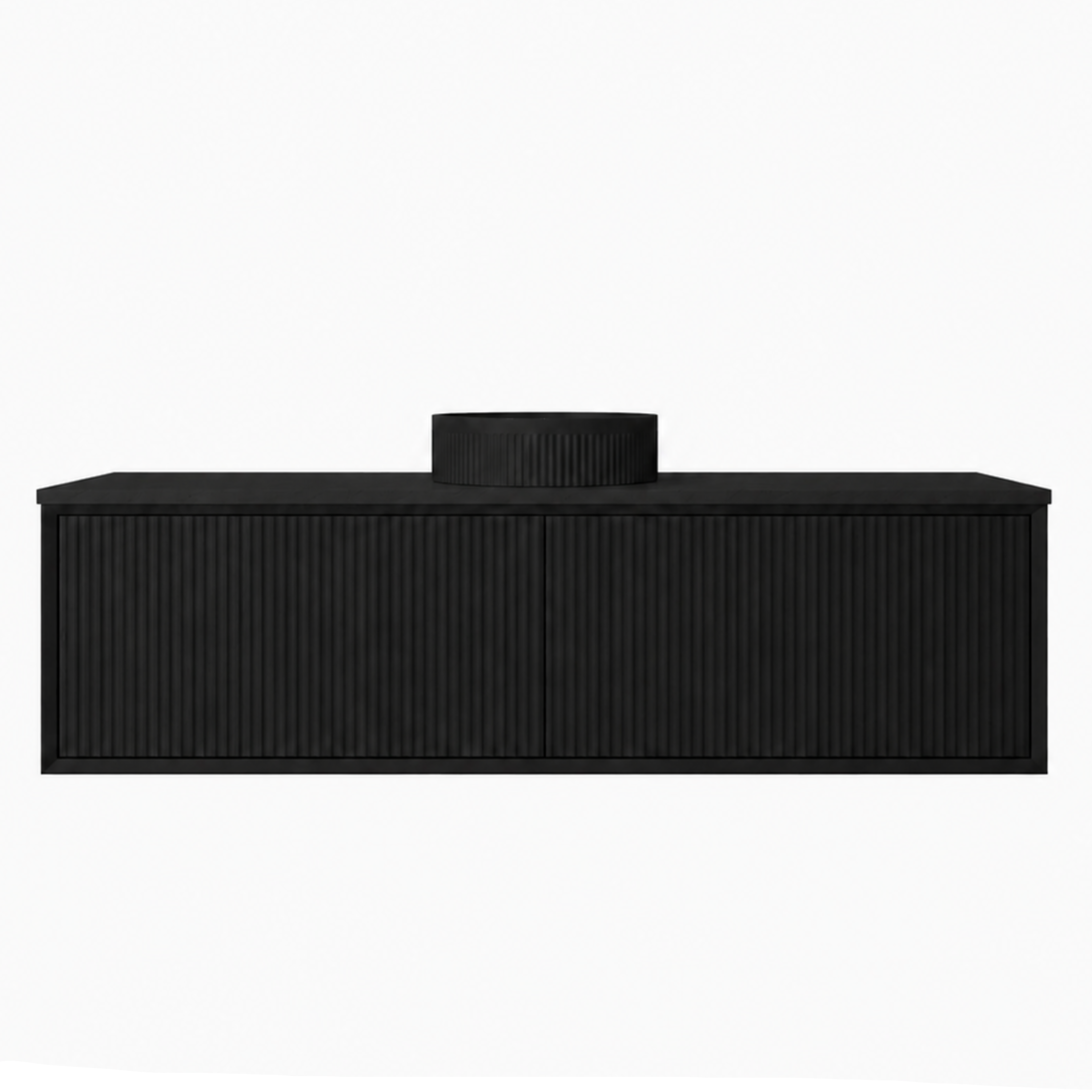 LUKKA KLIFF MODERN MATTE BLACK 1500MM SINGLE BOWL WALL HUNG VANITY