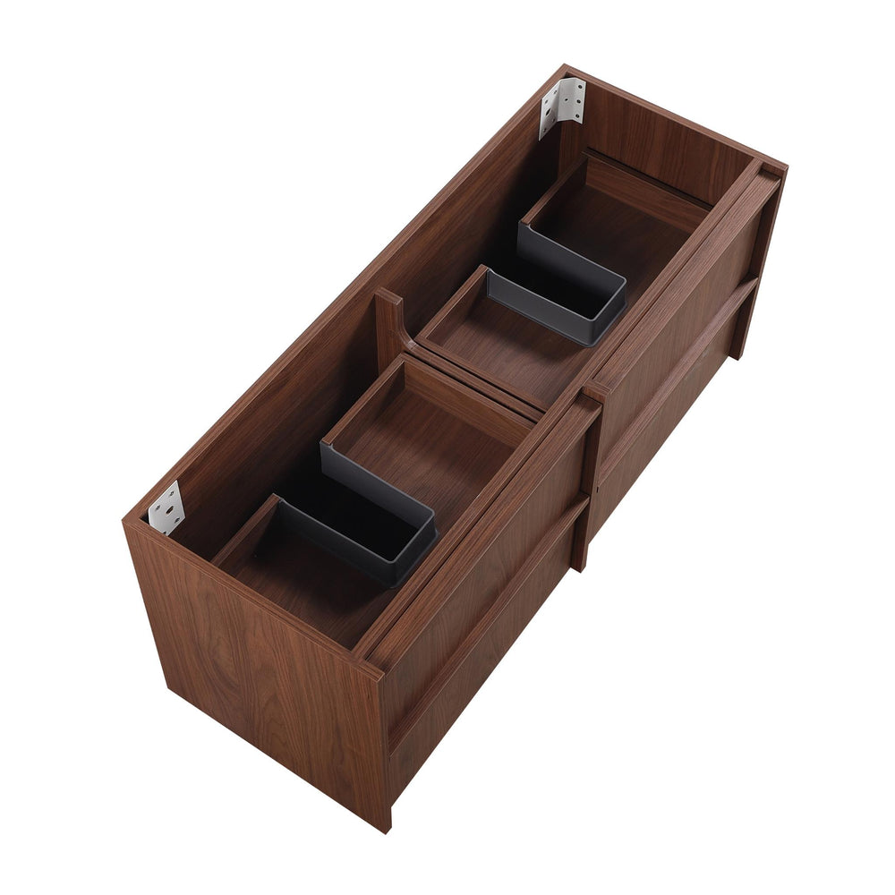 LUKKA RIDGEWOOD MODERN MOCHA OAK 1200MM DOUBLE BOWL WALL HUNG VANITY