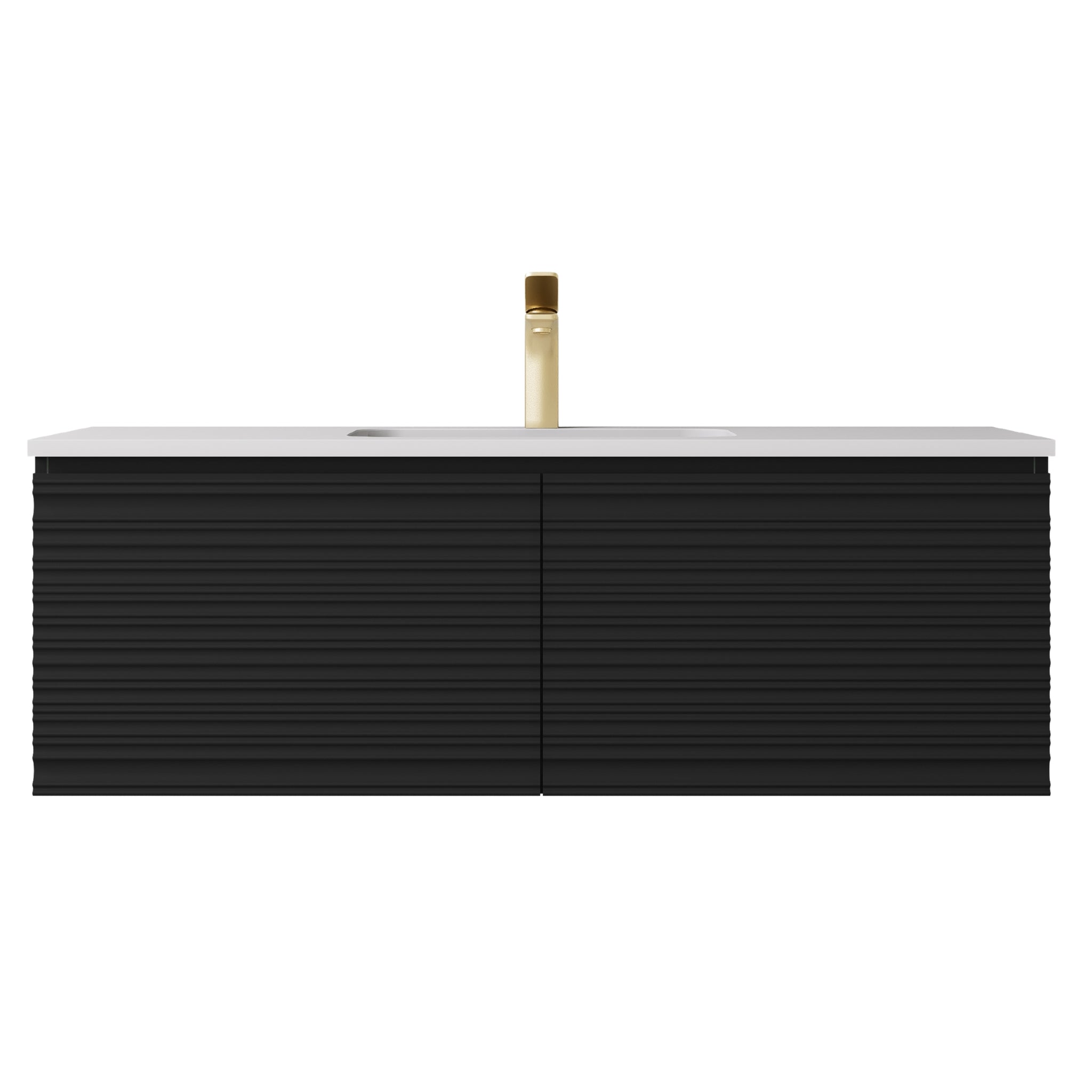 LUKKA SEDONA MATTE BLACK 1200MM SINGLE BOWL WALL HUNG VANITY