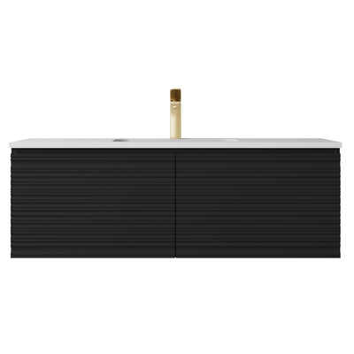 LUKKA SEDONA MATTE BLACK 1200MM SINGLE BOWL WALL HUNG VANITY