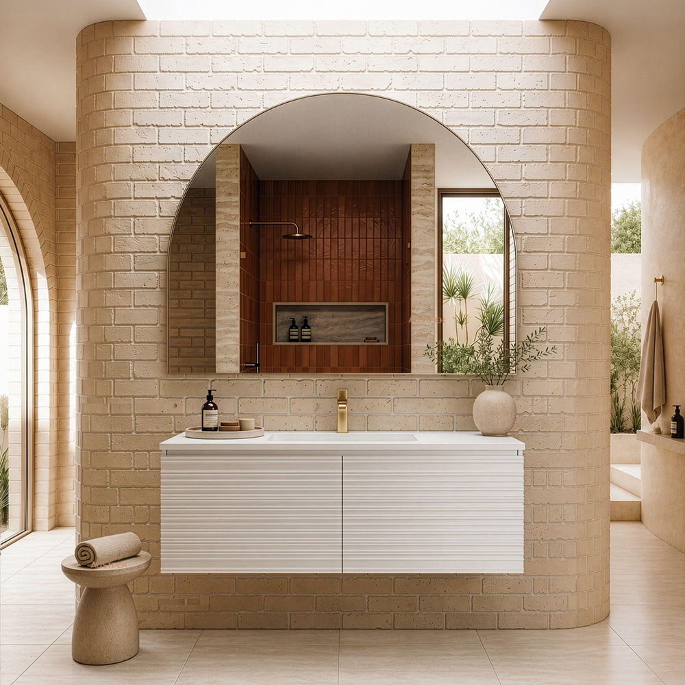 LUKKA SEDONA MATTE WHITE 1200MM SINGLE BOWL WALL HUNG VANITY