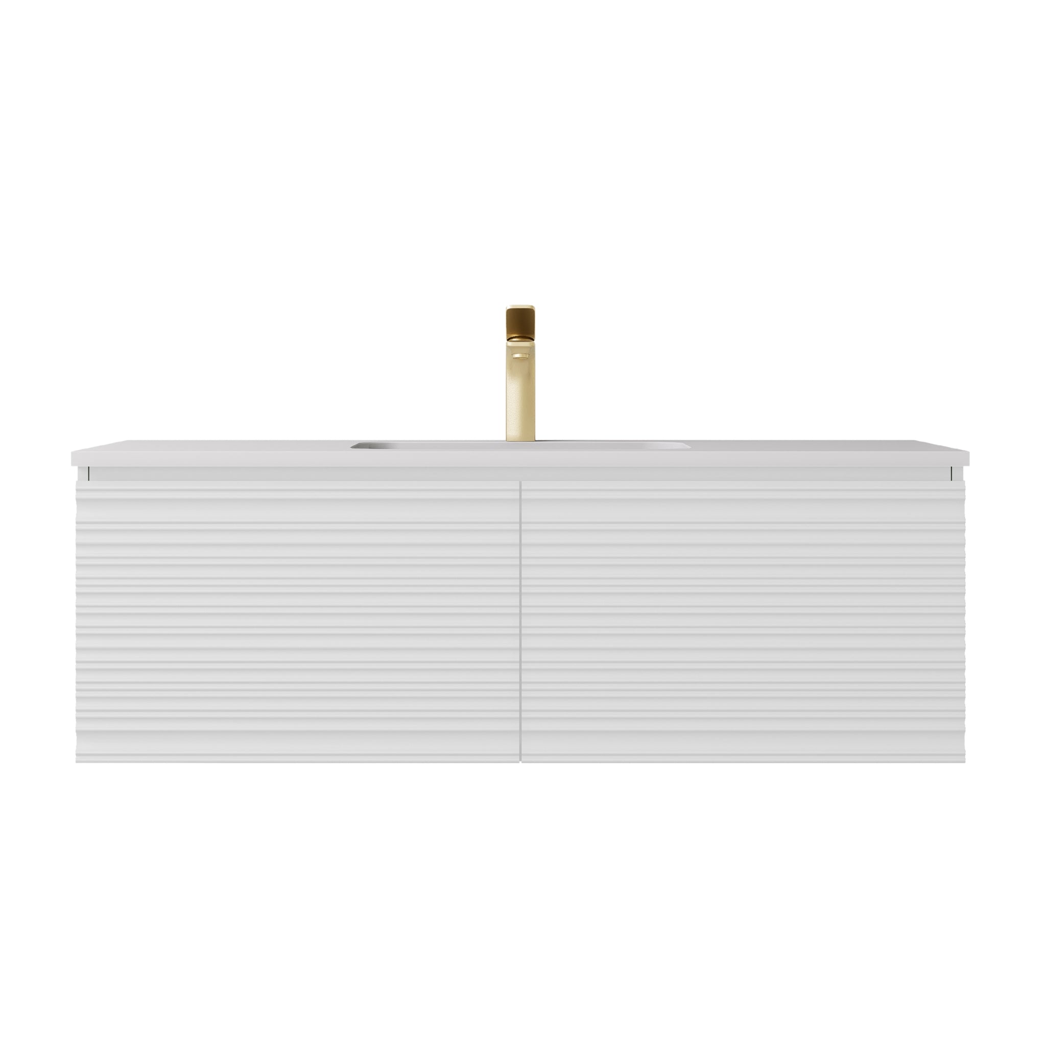 LUKKA SEDONA MATTE WHITE 1200MM SINGLE BOWL WALL HUNG VANITY
