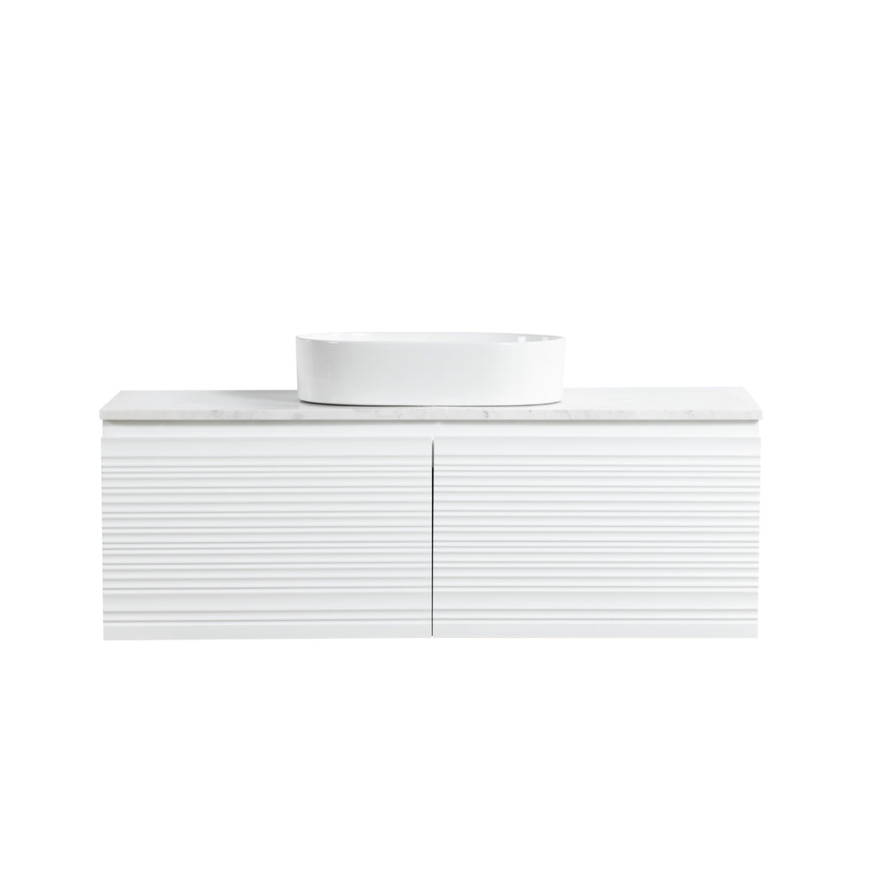 LUKKA SEDONA MATTE WHITE 1200MM SINGLE BOWL WALL HUNG VANITY