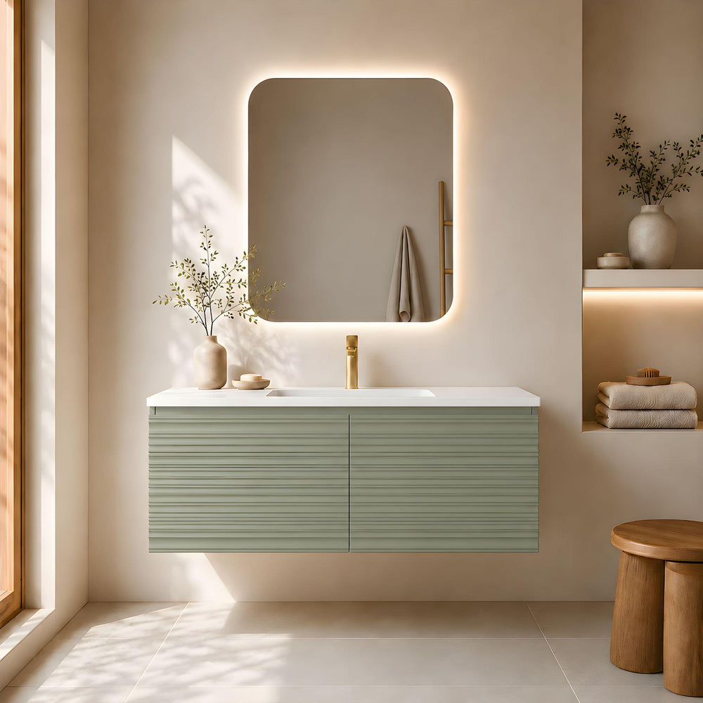 LUKKA SEDONA OLIVE GREEN 1200MM SINGLE BOWL WALL HUNG VANITY