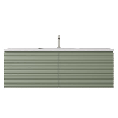 LUKKA SEDONA OLIVE GREEN 1200MM SINGLE BOWL WALL HUNG VANITY