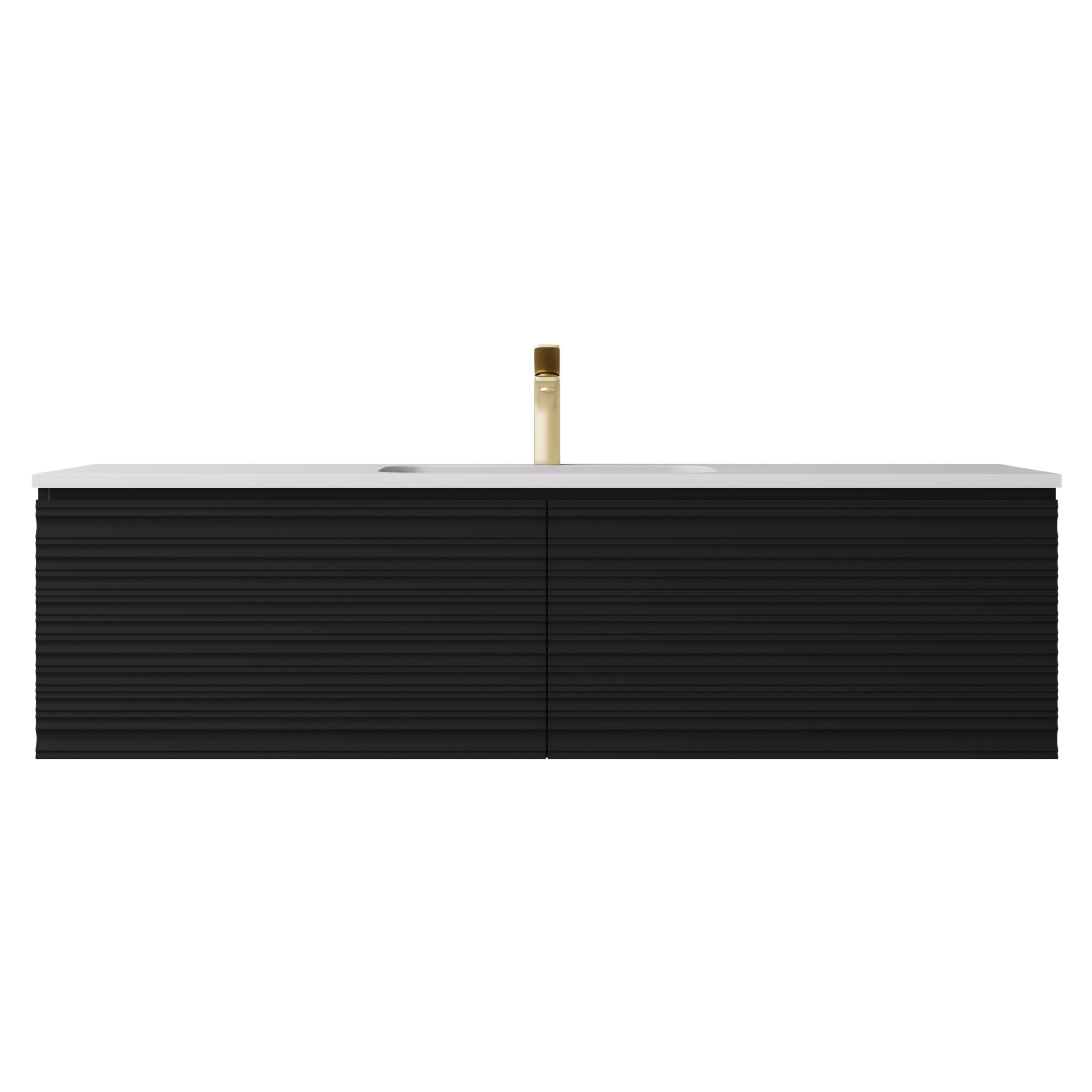 LUKKA SEDONA MATTE BLACK 1500MM SINGLE BOWL WALL HUNG VANITY