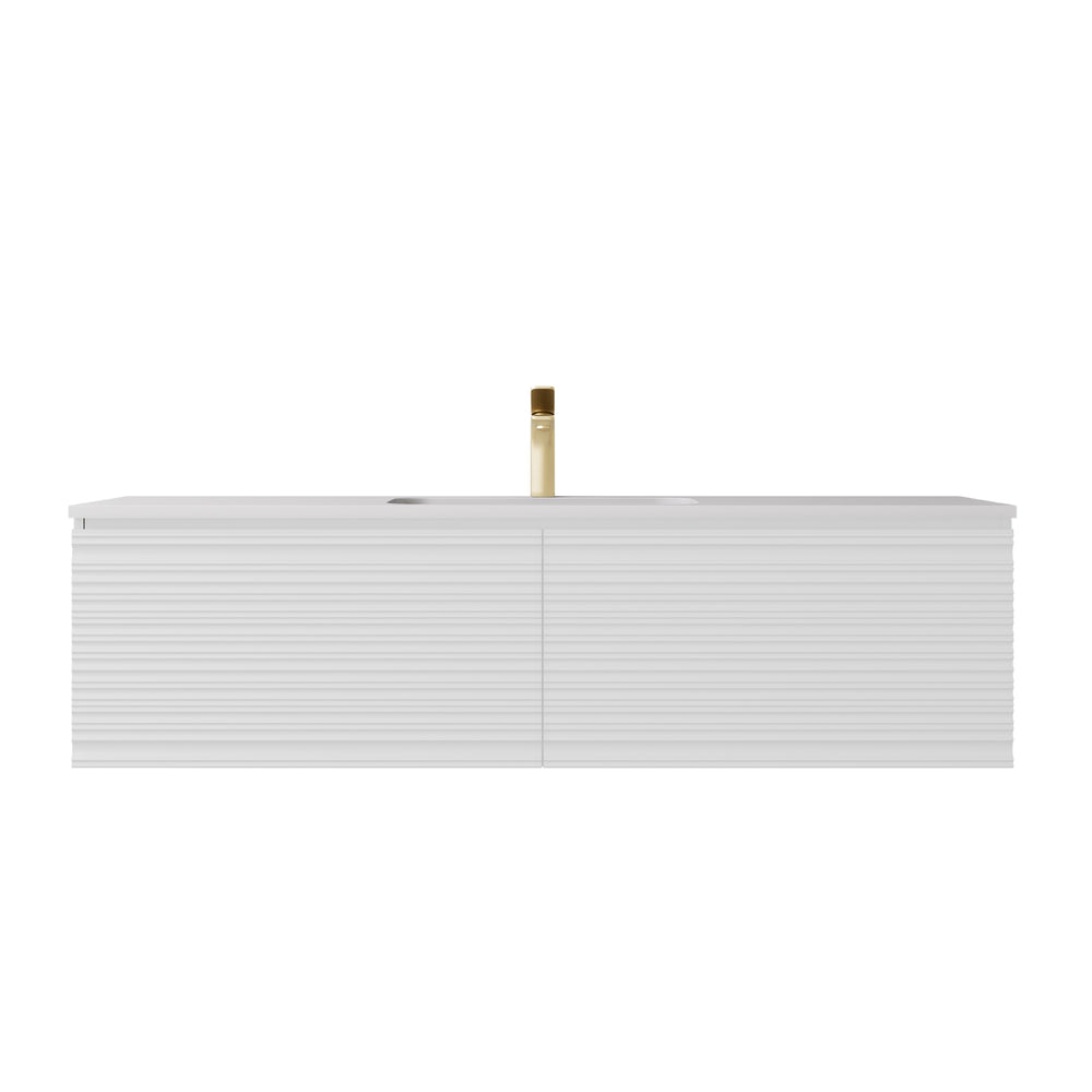 LUKKA SEDONA MATTE WHITE 1500MM SINGLE BOWL WALL HUNG VANITY
