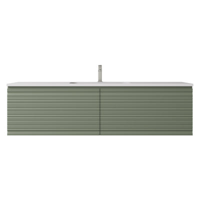 LUKKA SEDONA OLIVE GREEN 1500MM SINGLE BOWL WALL HUNG VANITY