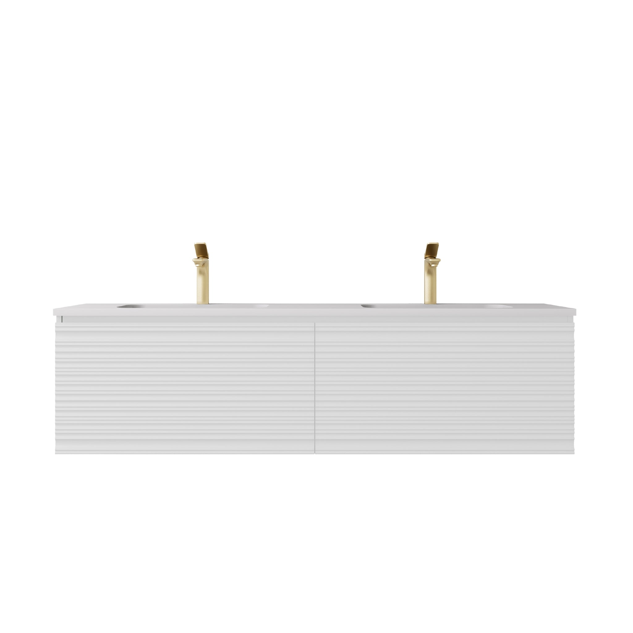 LUKKA SEDONA MATTE WHITE 1500MM DOUBLE BOWL WALL HUNG VANITY