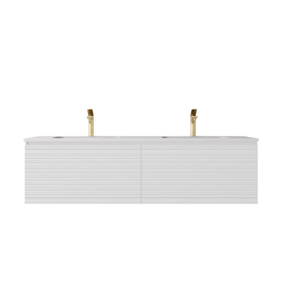 LUKKA SEDONA MATTE WHITE 1500MM DOUBLE BOWL WALL HUNG VANITY