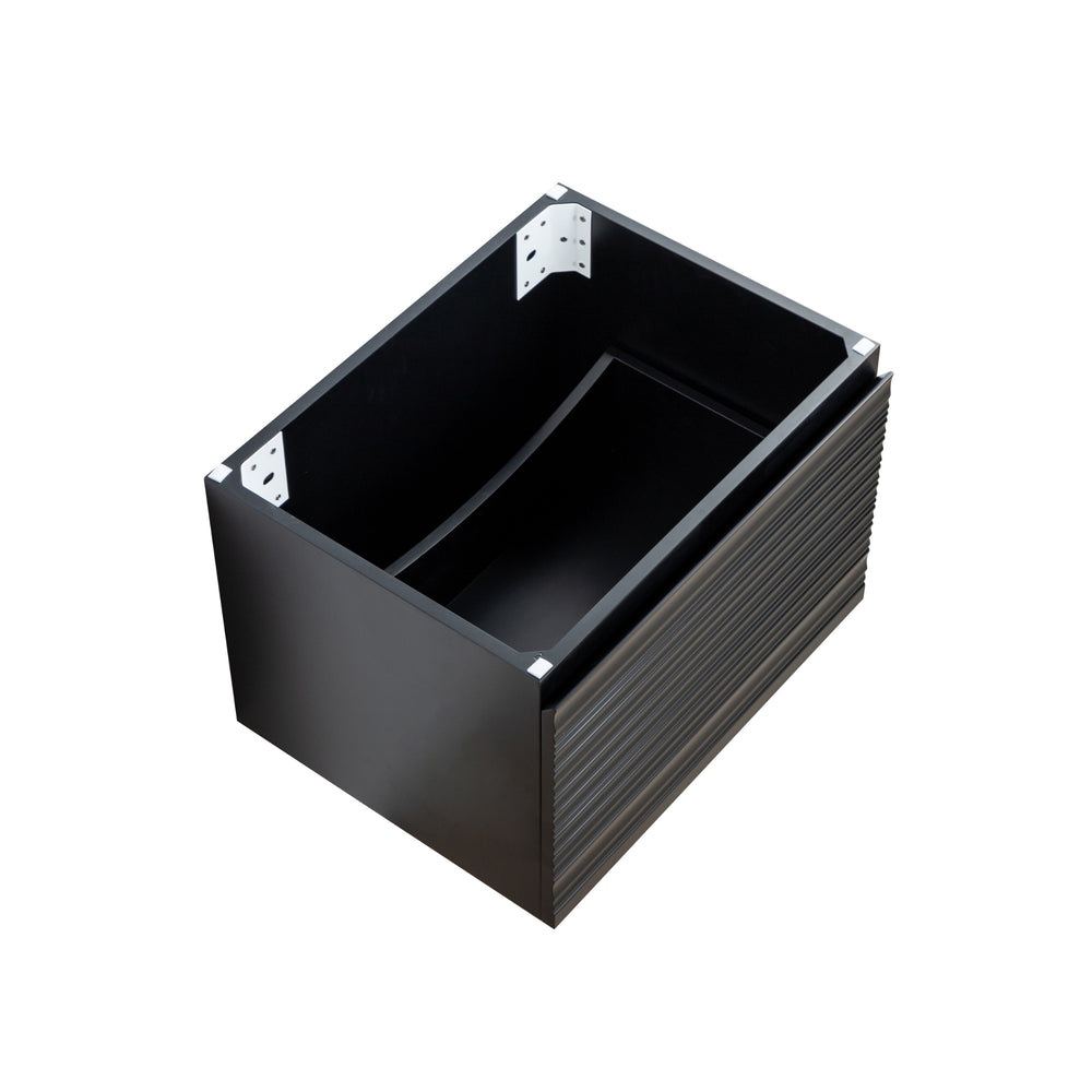 LUKKA SEDONA MATTE BLACK 600MM SINGLE BOWL WALL HUNG VANITY